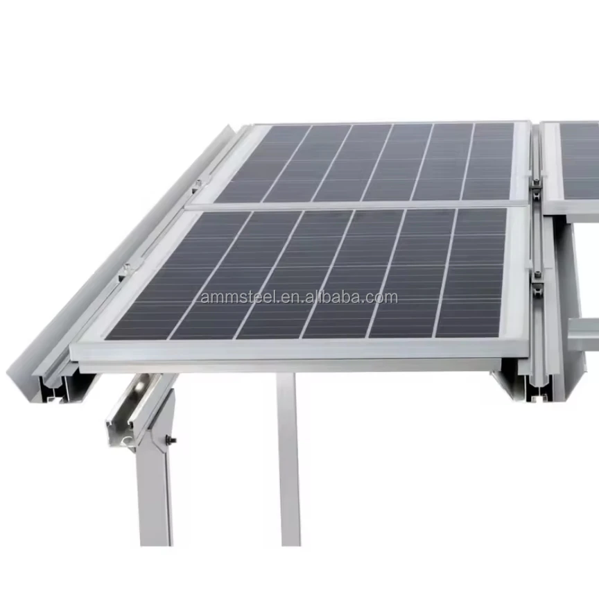 Steel H-Shaped Guide Rail Aluminum Profile Photovoltaic Panel Bracket Roof Installation Ground Solar Frame Alloy H-Frame Guide
