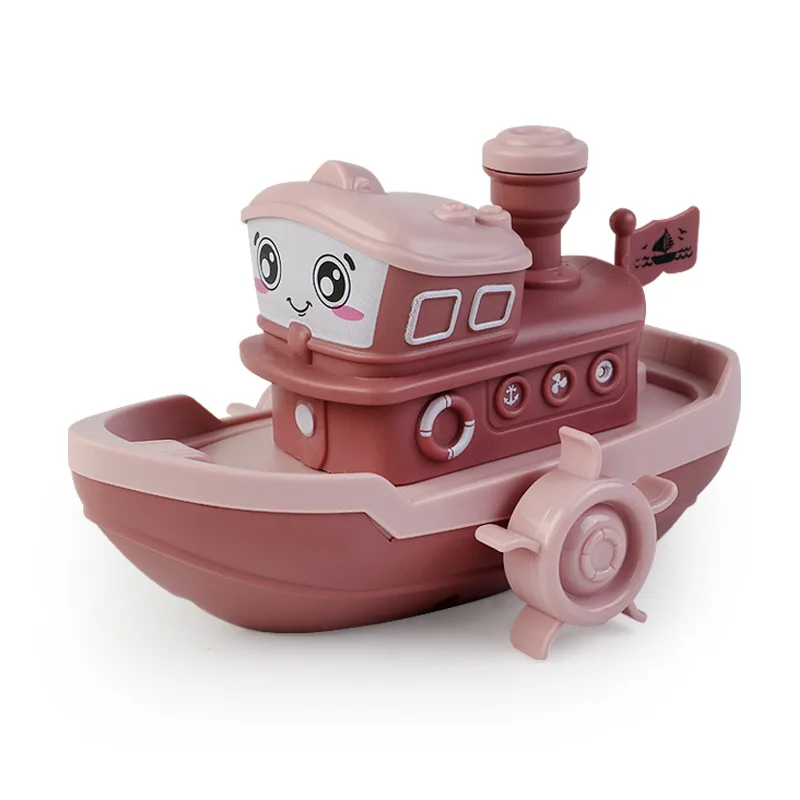 Baby Bath Toy Ferry Boat with Mini Cars Bathtub Toy With spring Can Swim Boat swimming pool toys