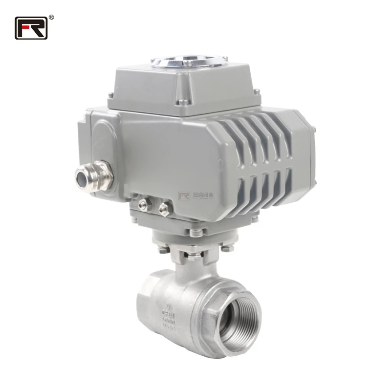 FURUI Electric 2pc ball valve ss304/316 2way BSP DN25  Electrical Actuator Ball Valve Motorized Type Electric Ball Valve 1000psi