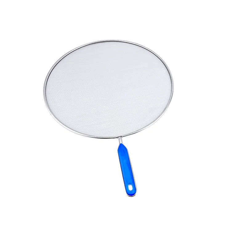 33CM Minli Stainless Steel oil Splatter Screen Guard With Plastic Handle For Kitchen