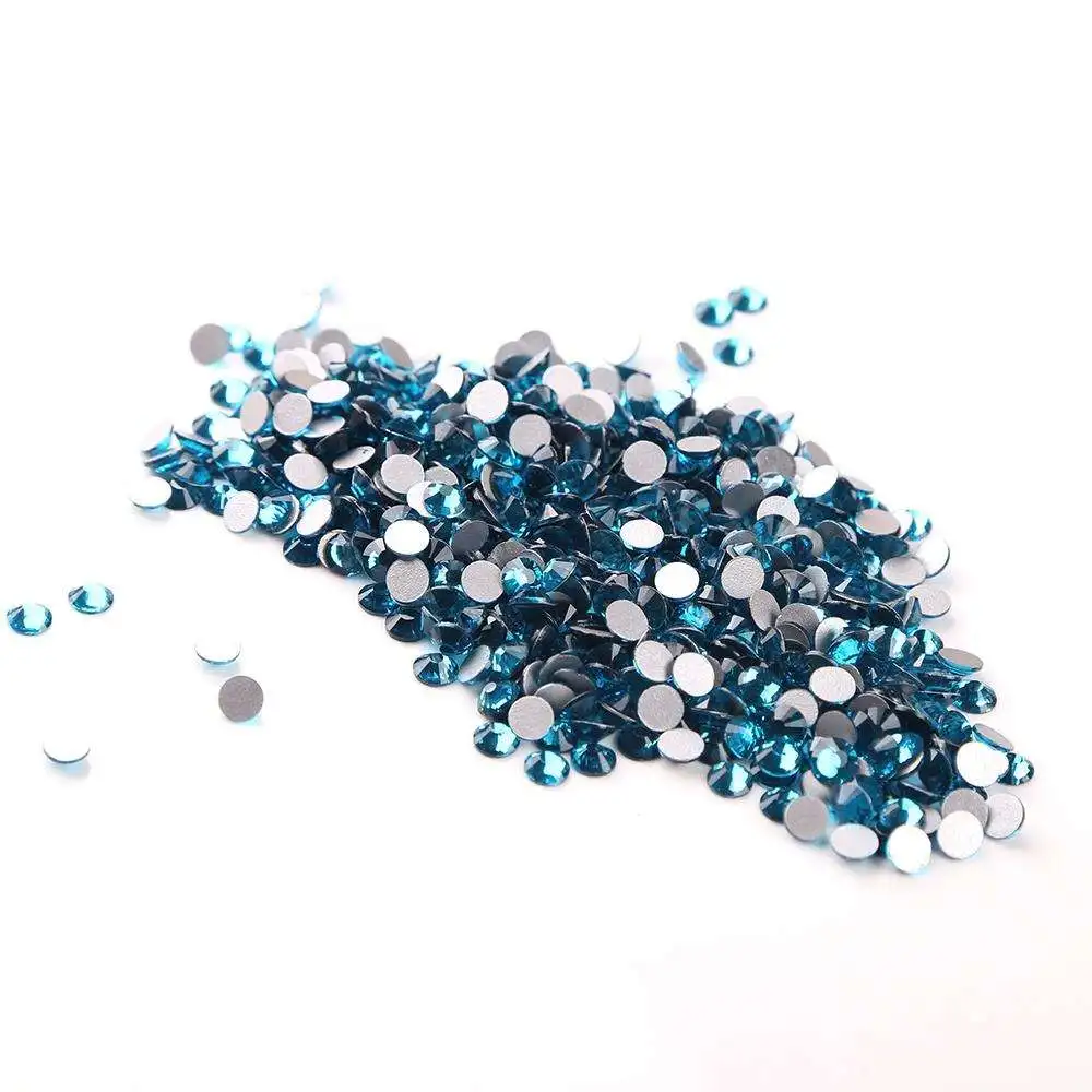 Honor of crystal ss20 Blue Zircon Ss20 Machine Cut Crystals Flatback Non Hotfix Rhinestones