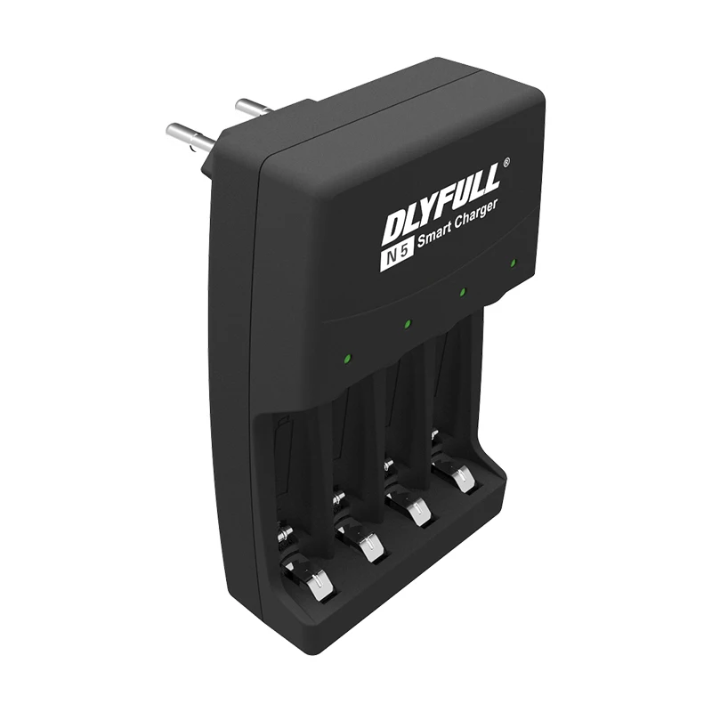 4 Slots Smart Battery Charger for 1.2V AA AAA Rechargeable Battery & 1.5V Alkaline  AA AAA Cylindrical Battery OEM Brand