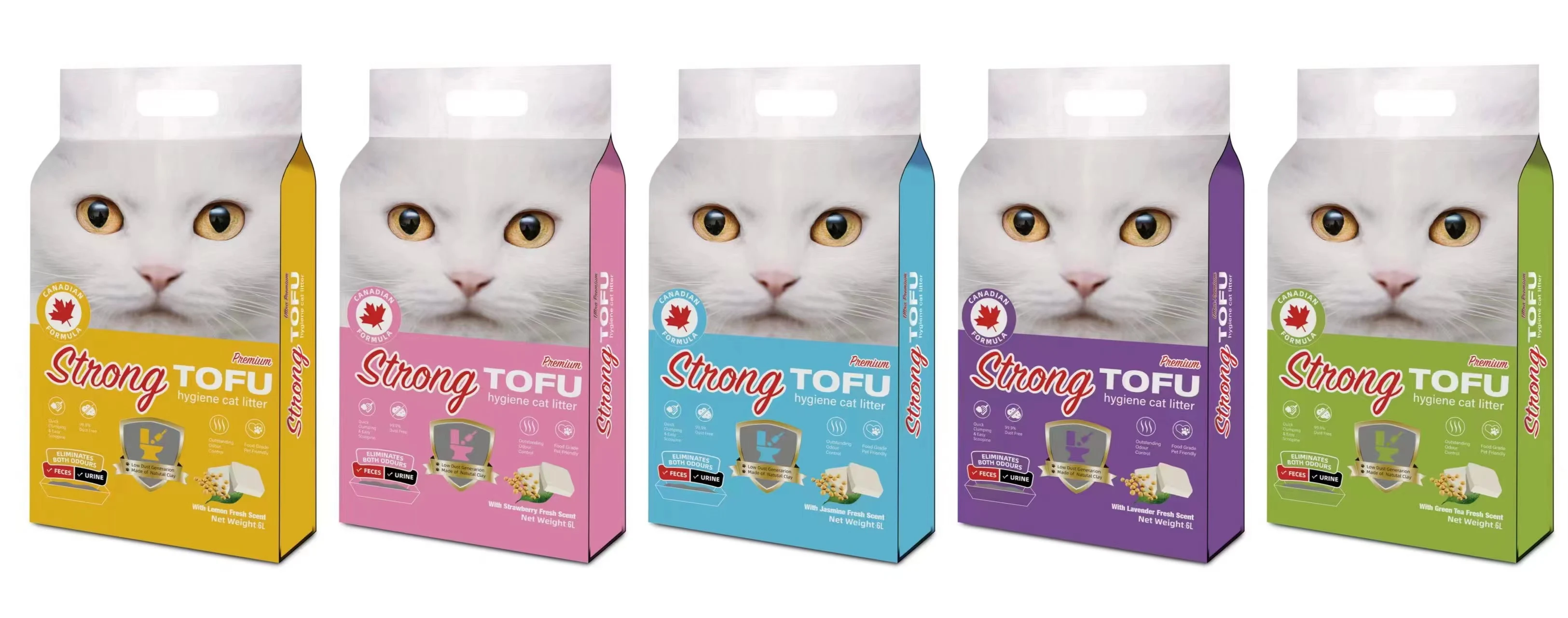 Strong Brand Extreme Cleaning Tofu Cat Litter Odor-Seal Tofu Sand Flushed Tofu Cat Sand Cat Toilet Material