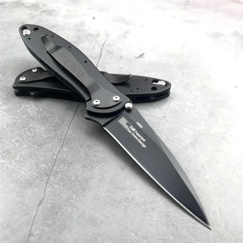 Kershaw LEEK 1660 All steel Black handle Pocket Knife outdoor Camping tool Tactical Folding Knife