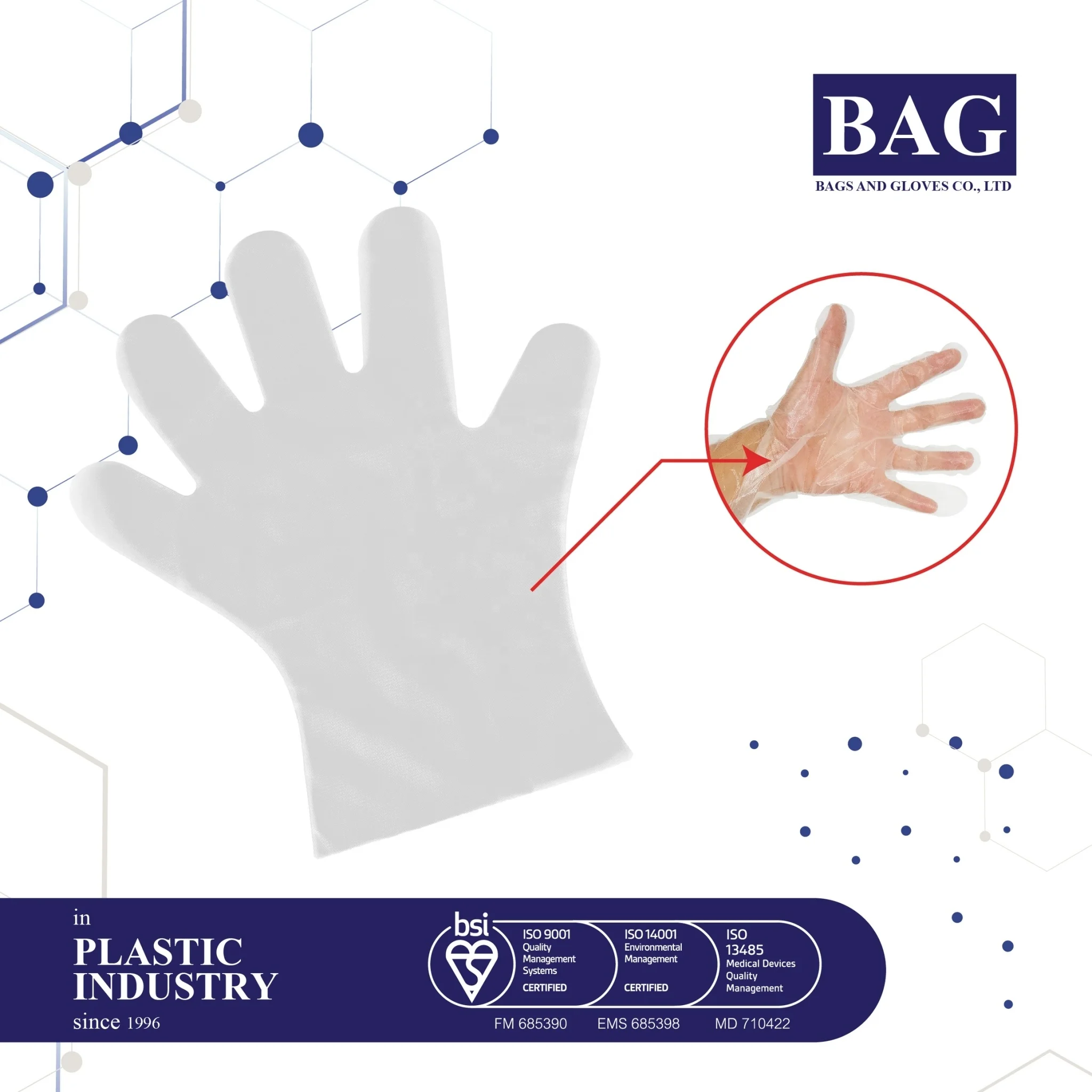 Cheap Clear Food grade CPE disposable gloves