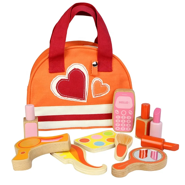 Wholesale Wooden Toys Role Play Toy Interactive Play Game with Friends Make-up Set Kit for Girls