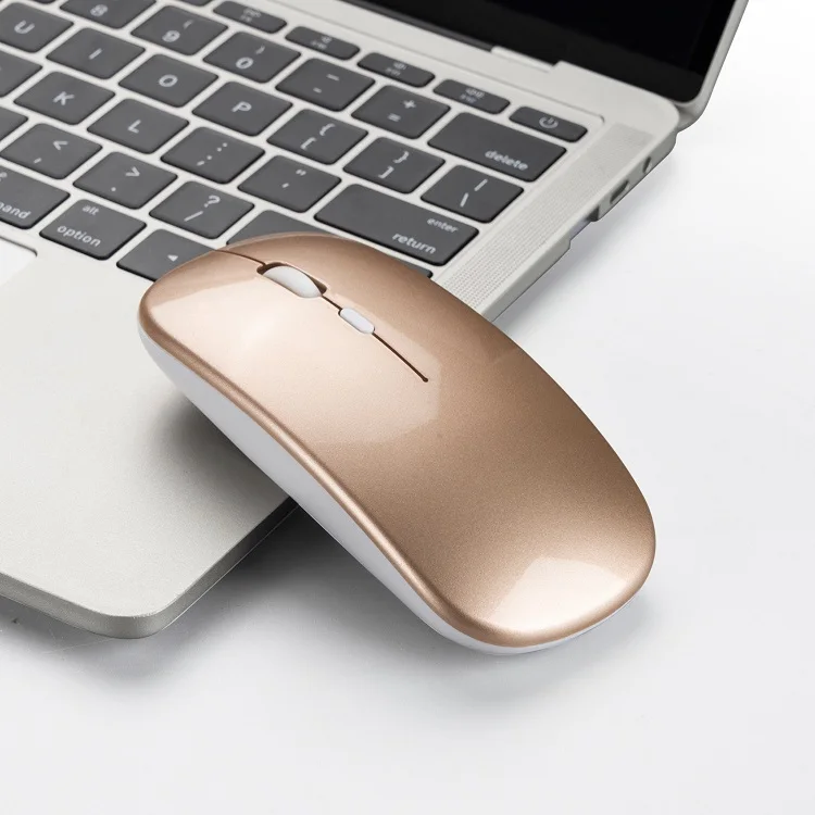 New Ultra-Thin Charging Wireless Silent Mute Mouse Office Mouse Rechargeable 2.4G BT Dual Mode Mouse