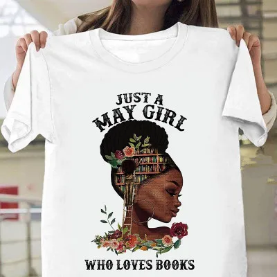 Fashion God says you are black girl is beautiful Magic T Shirt Women Graphic T-shirts White Oversized Tshirts Tops