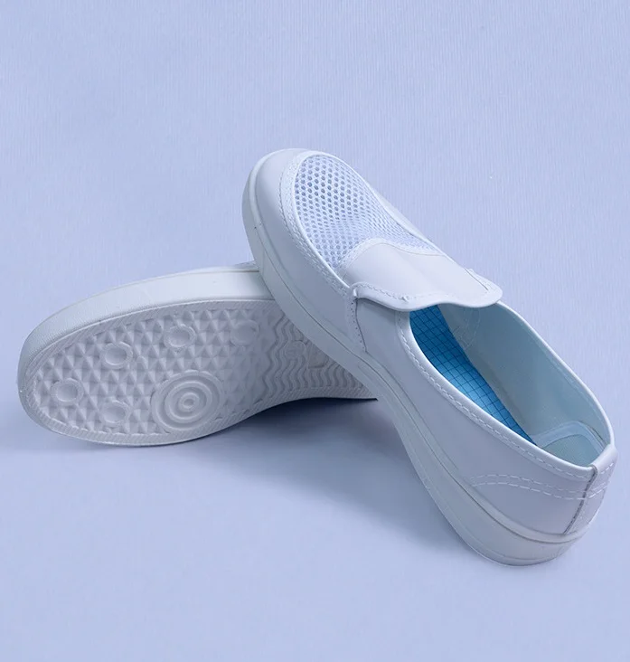 Anti-static mesh PVC anti-skid breathable safety shoes clean work shoes