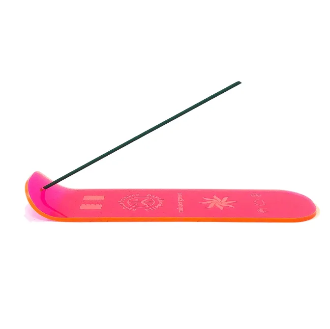 Plexiglass Boat Shape Customize Round Acrylic Holder Logo Print Semicircle Acrylic Incense Stick Burner