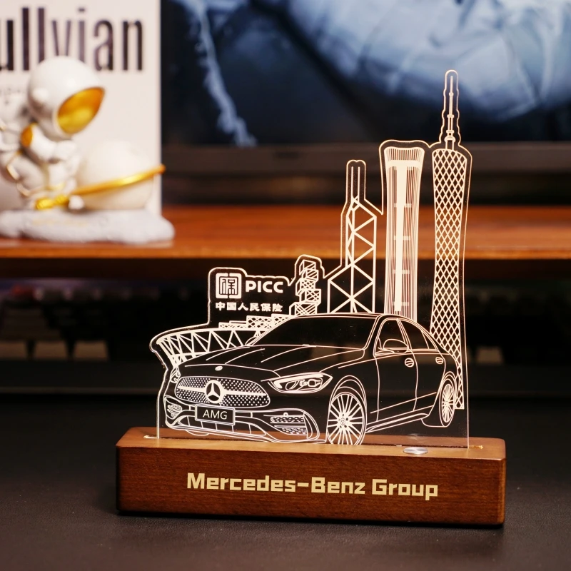 Luxury Custom By Any Picture Acrylic 3d Anime Led Table Lamp Romantic Creative Led Night Lights For Event Souvenir Ornaments