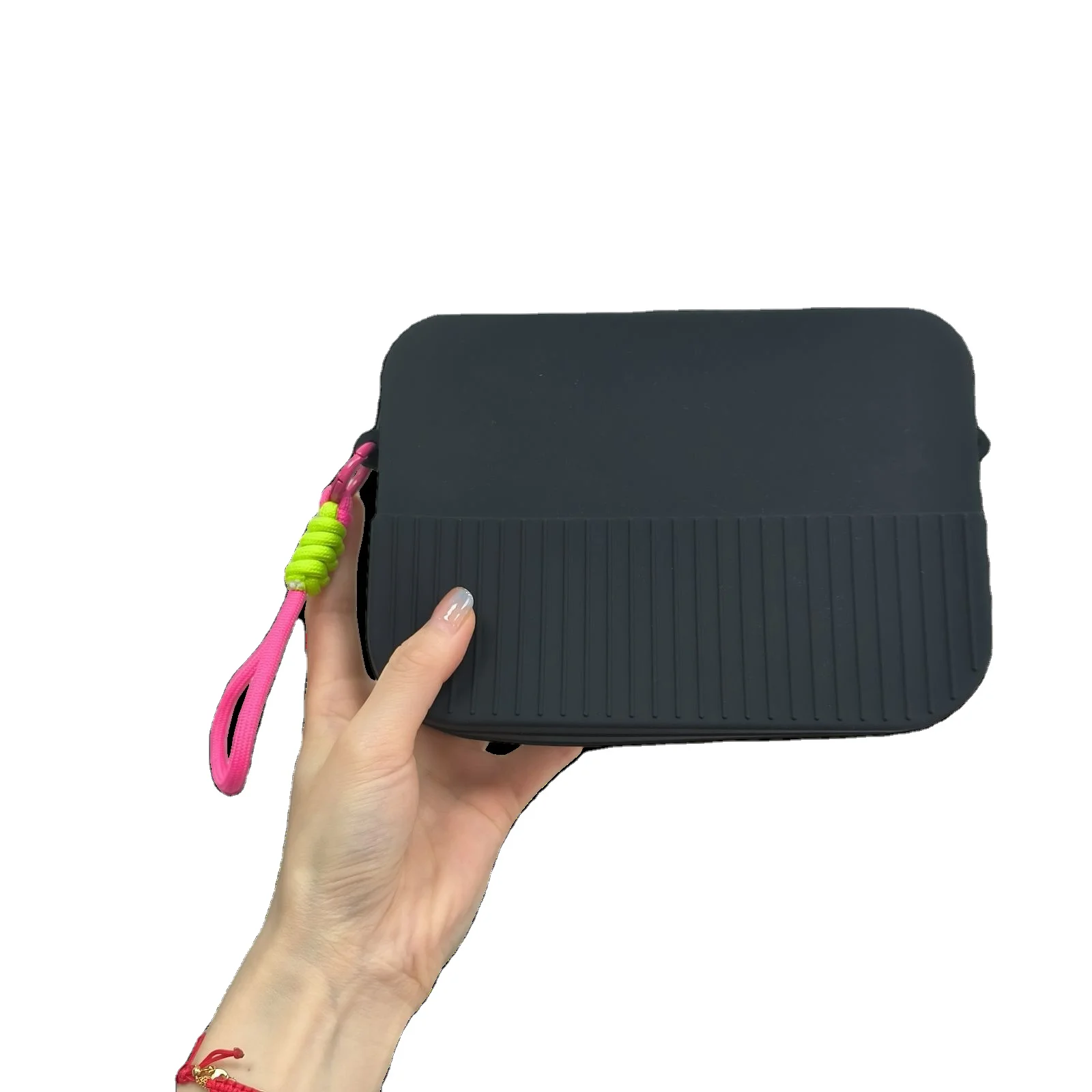 New Style Fashion Girl Purses Square Bags Vintage Pleated silicone Women Small Handbags Solid Color Crossbody zipper Bag