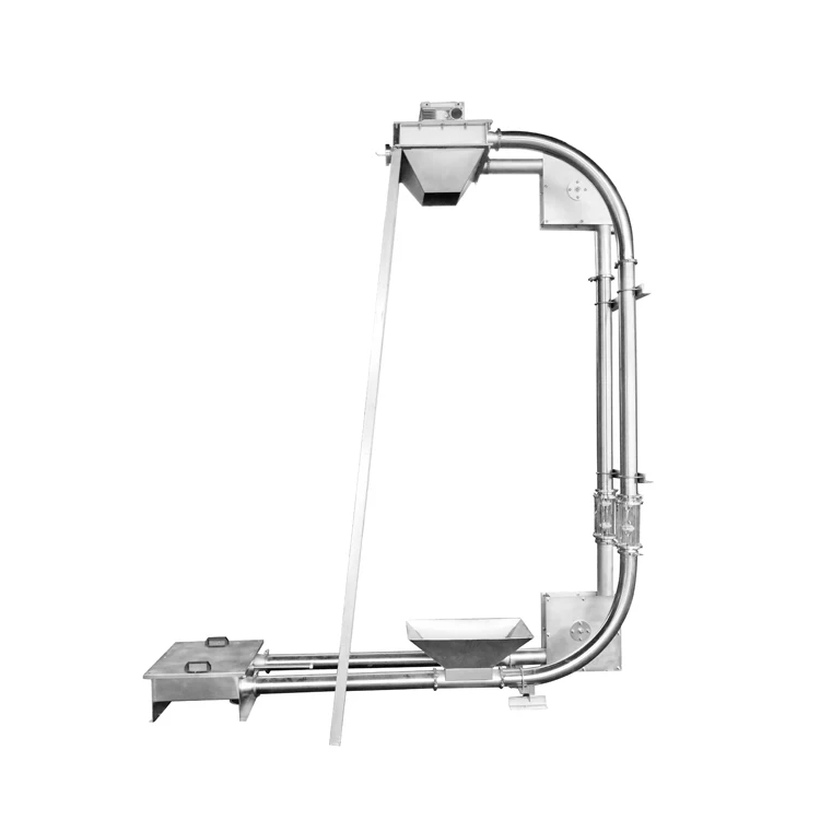 Food powder coffee bean discs cable drag tubular conveyor