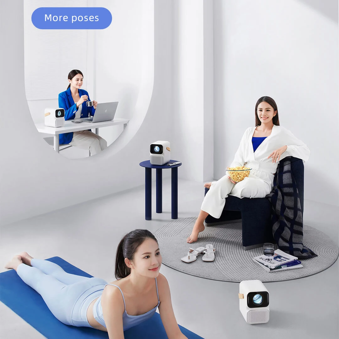 Светодиодный проектор Wanbo T6 Max с ЖК-дисплеем и автофокусом, 1080P, 5G, Wi-Fi, 550 Ansi-люмен, 2 ГБ, 16 Гб памяти, умный Портативный светодиодный проектор для кинотеатра и домашнего кинотеатра