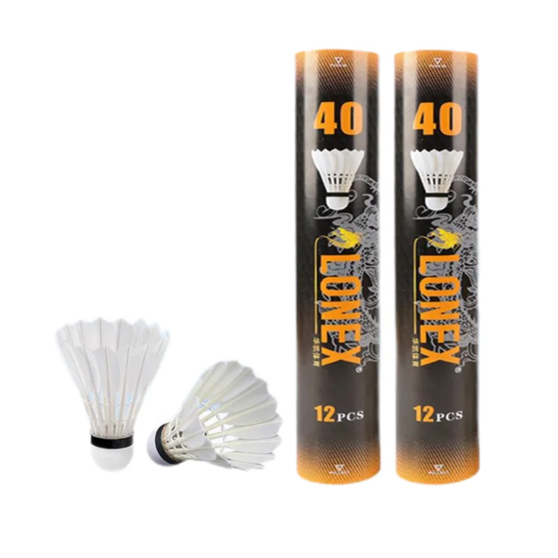 Super Durable High Quality Goose Feather Shuttlecock Original Class a Model with Cork Head Goose Feather Ball