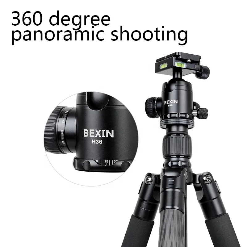 
Professional heavy duty Flexible Panoramic ball head photography Carbon Fiber camera tripod monopod stand for dslr video camera 