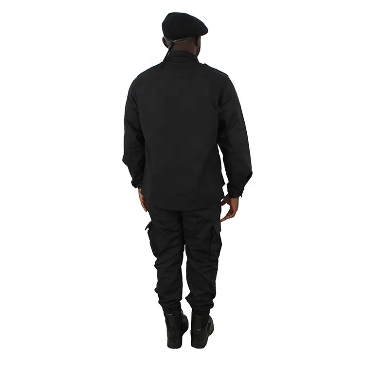 
Mens Black Poly/Cotton Military Army Fatigues Work Utility Uniform Cargo BDU Pants with Pin 