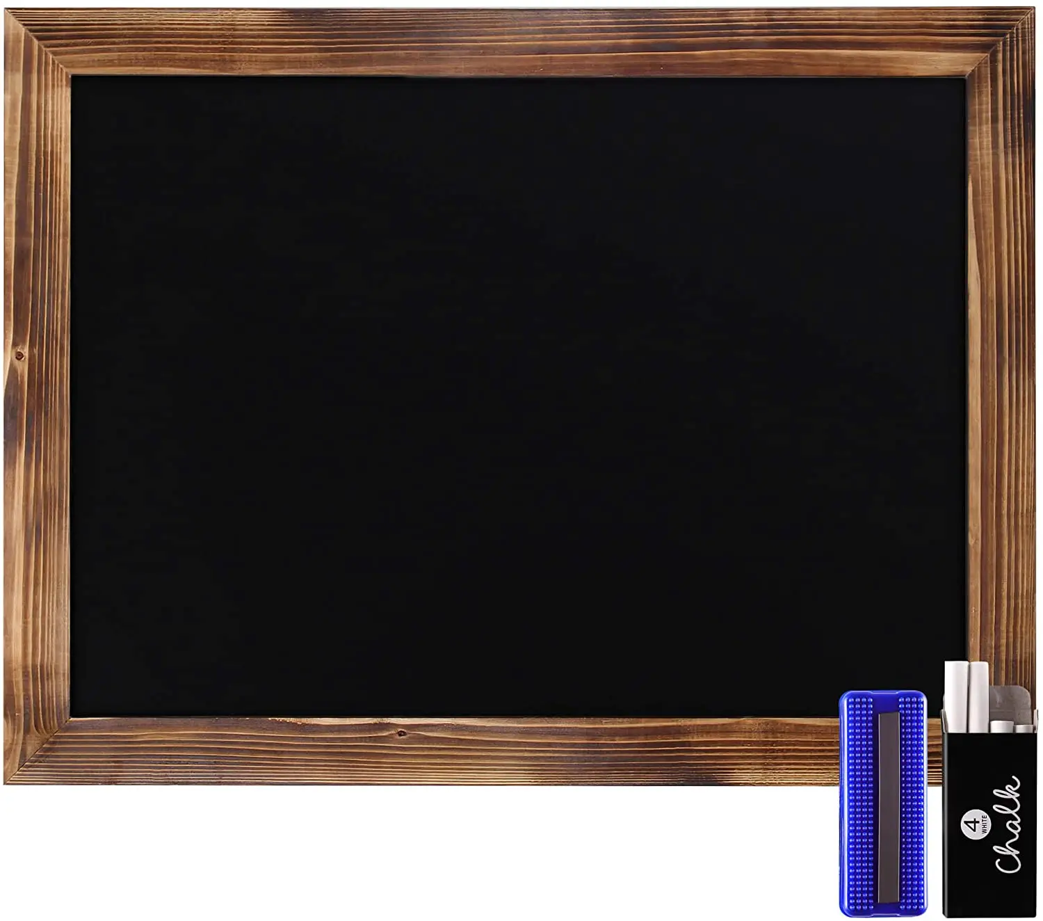 Rustic Brown Frame Magnetic Chalkboard / Wall Hanging Blackboard