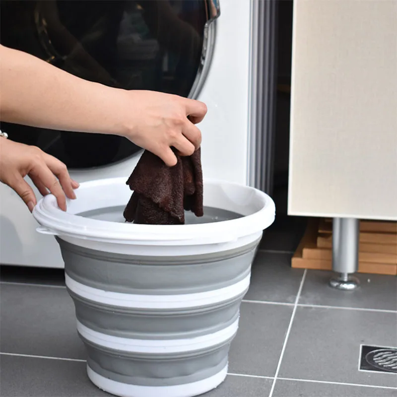 5L 10L Foldable Pail Portable Picnic Travel Outdoor Fishing Water Container Camping Folding Plastic Bucket