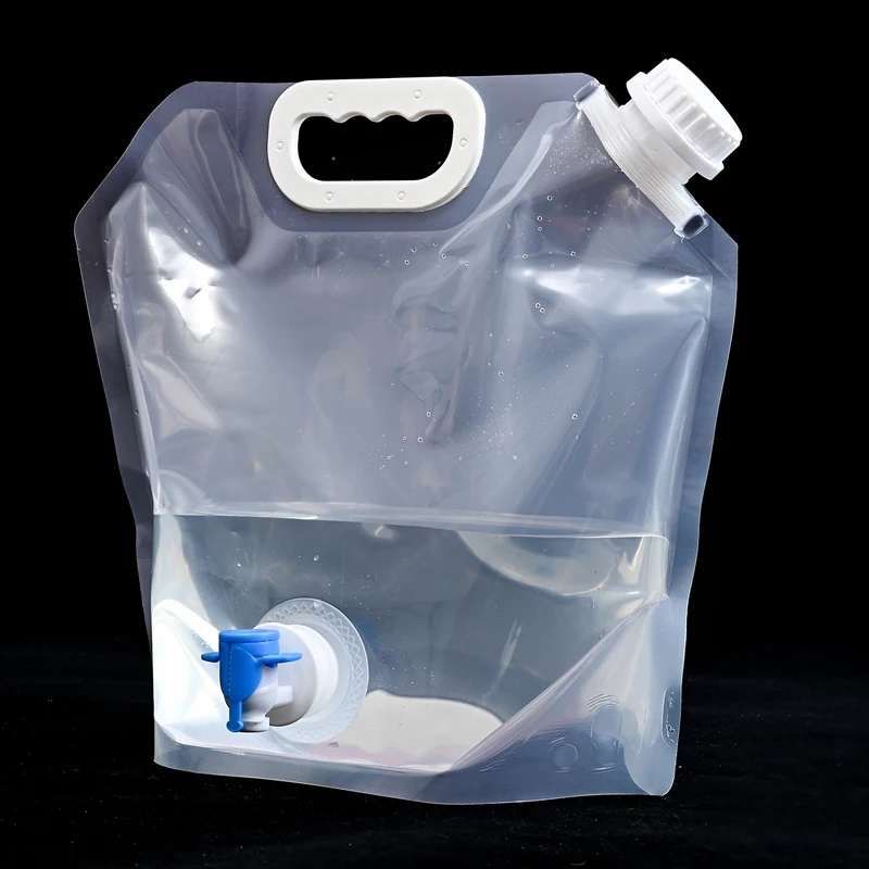 BPA Free foldable outdoor spout pouch  butterfly valve liquid pouch storage plastic drink water bag