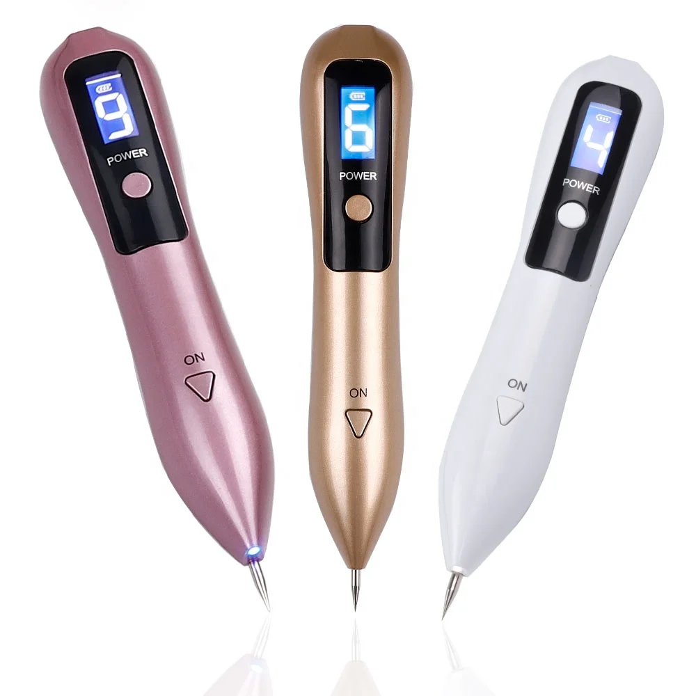 Mole Freckle Removal Dark Spot Remover LCD Face Care Point Pen Skin Wart Tag Laser Tattoo Removal 9 Level Laser Plasma Pen