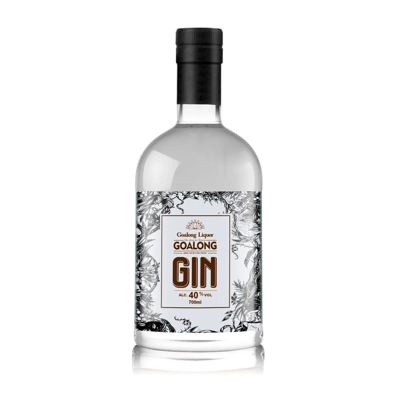 Hot selling High quality premium juniper 700ml private label gin alcohol beverage