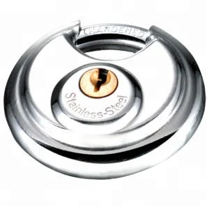 Heavy Duty Stainless Steel Round Lock Disc Padlock Discus Padlock With Keys