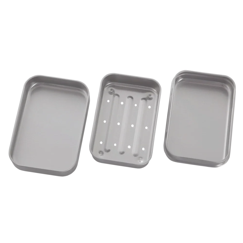 Mini Aluminum Soap Box Rectangle Metal Tin Jar Soap Box Holder Travel Bar Soap Containers