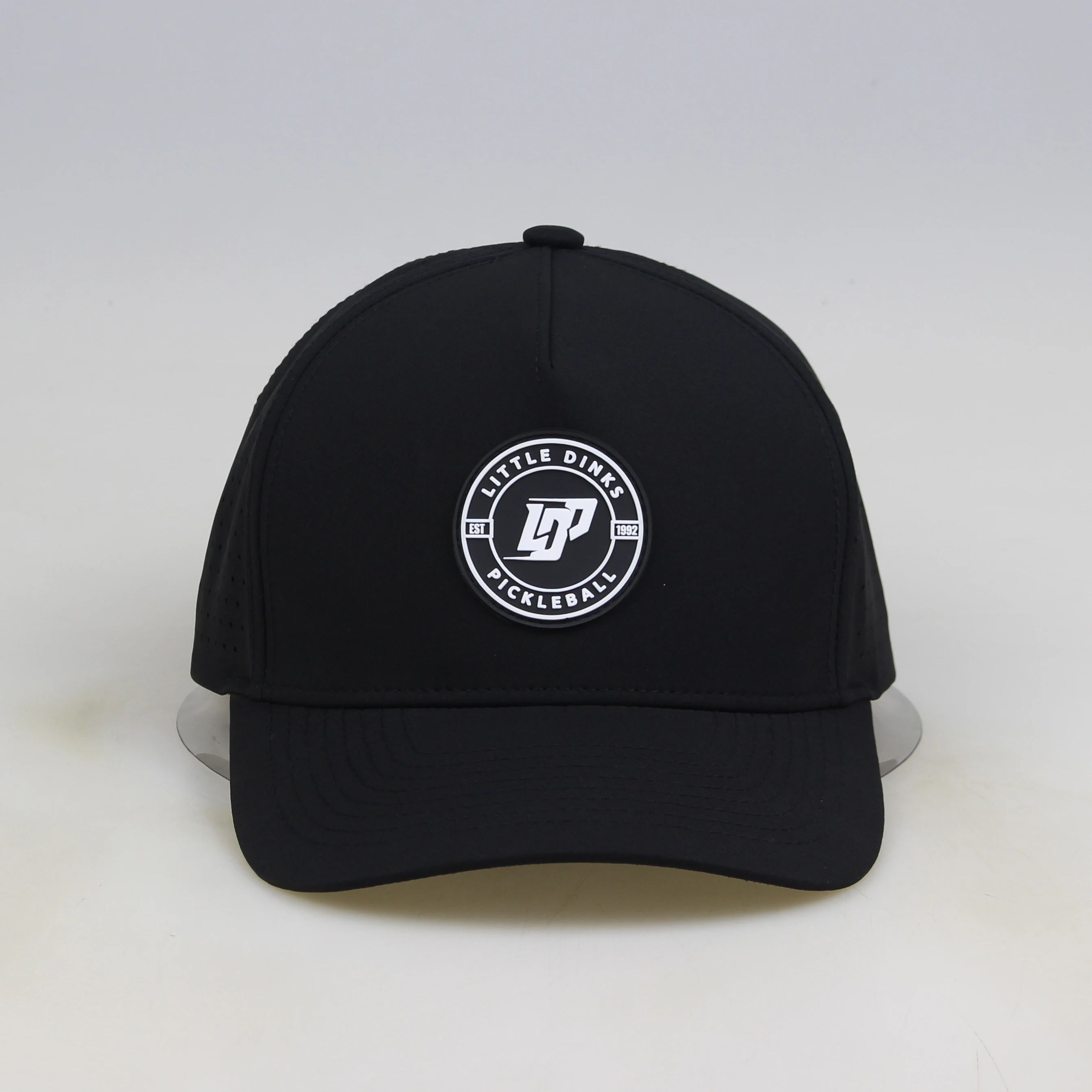 OEM 5 Panel Laser Cut Holes Quick Dry Men Surf  Style Cap Hats, Waterproof Performance Men Sports Baseball Cap Dad Hat