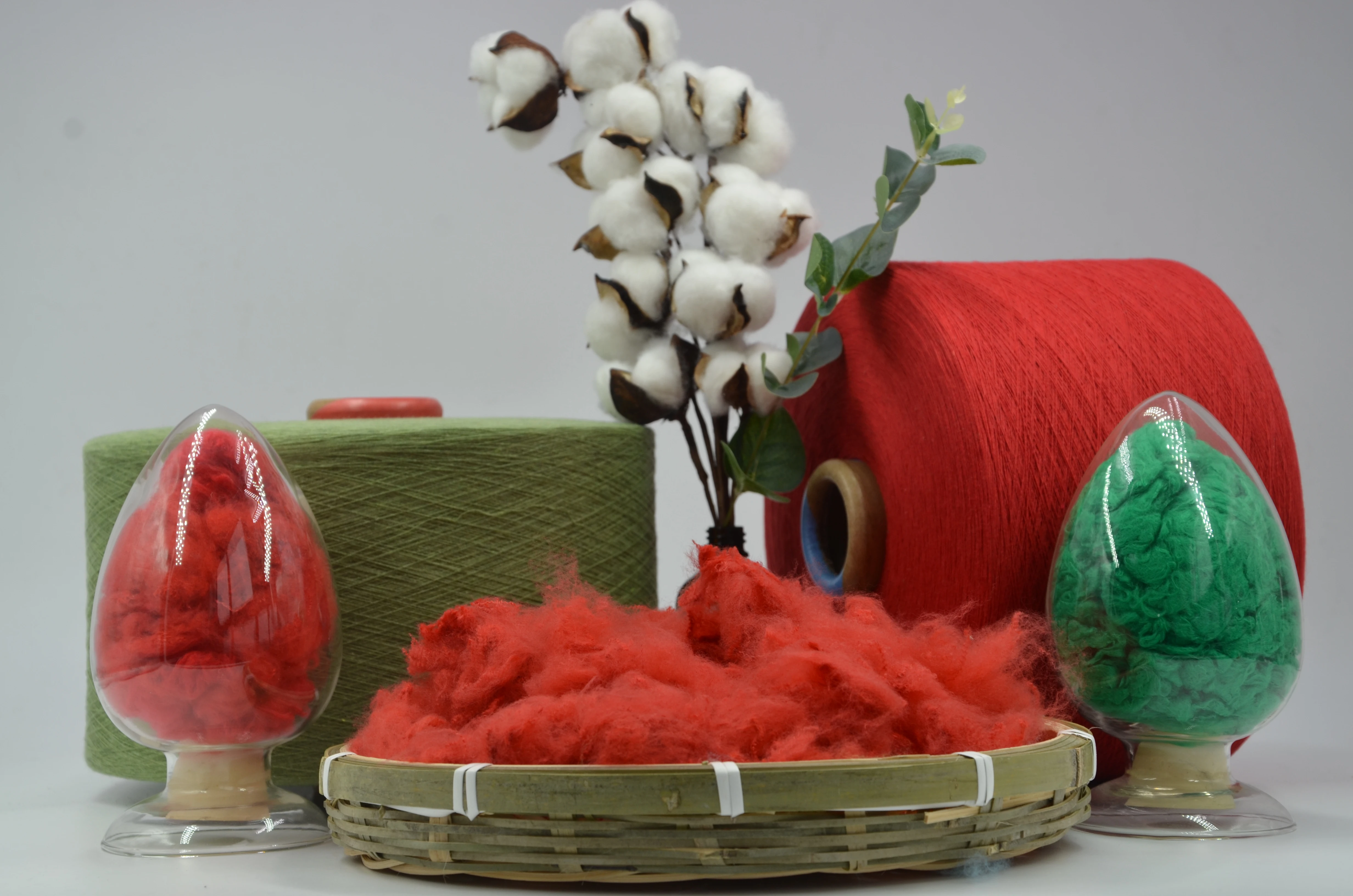 Vietnam factory Regenerated OE Blended Recycled Cotton Polyester Socks Yarn 50/50 For Weaving & Knitting