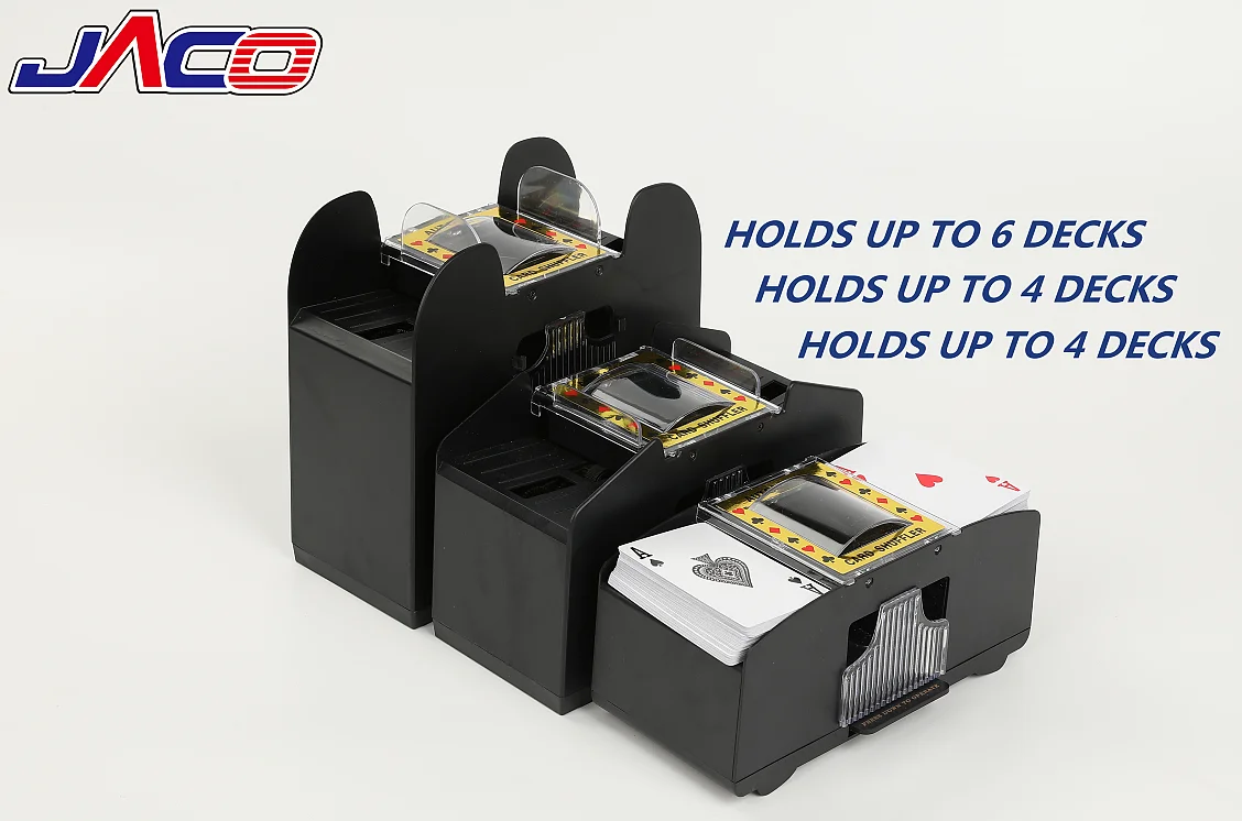 JACO Premium Automatic Card Shuffler Battery Operated Holds up to 2 Decks Professional Cards Shuffling Machine Shuffles Quickly