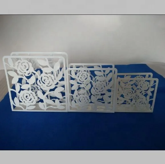 Iron Art tissue box restaurant napkin holder For Dinner table