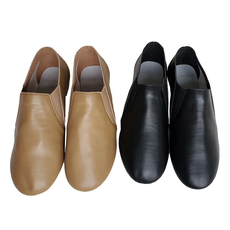 
Hot selling leather man dance lace up jazz shoes on both sides 