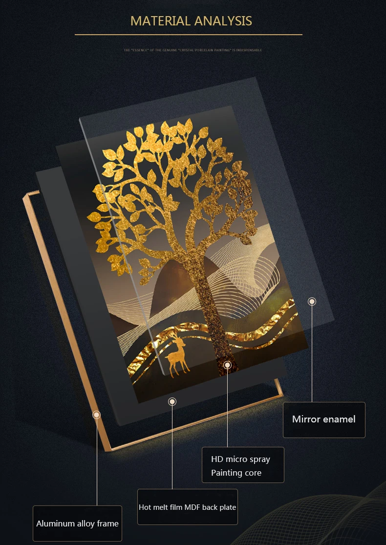 Factory direct sale 5d koi fish decorative wall painting decoration living room porch crystal porcelain fish painting