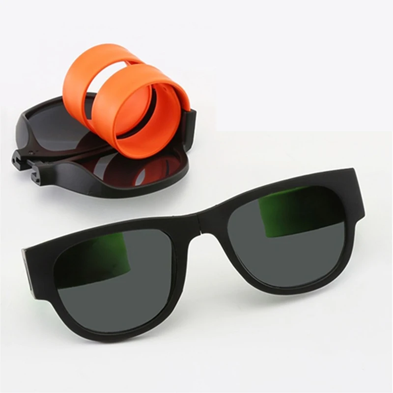 Silicone Slap Sunglass Sports Sunglasses Fashion Folding Sunglasses