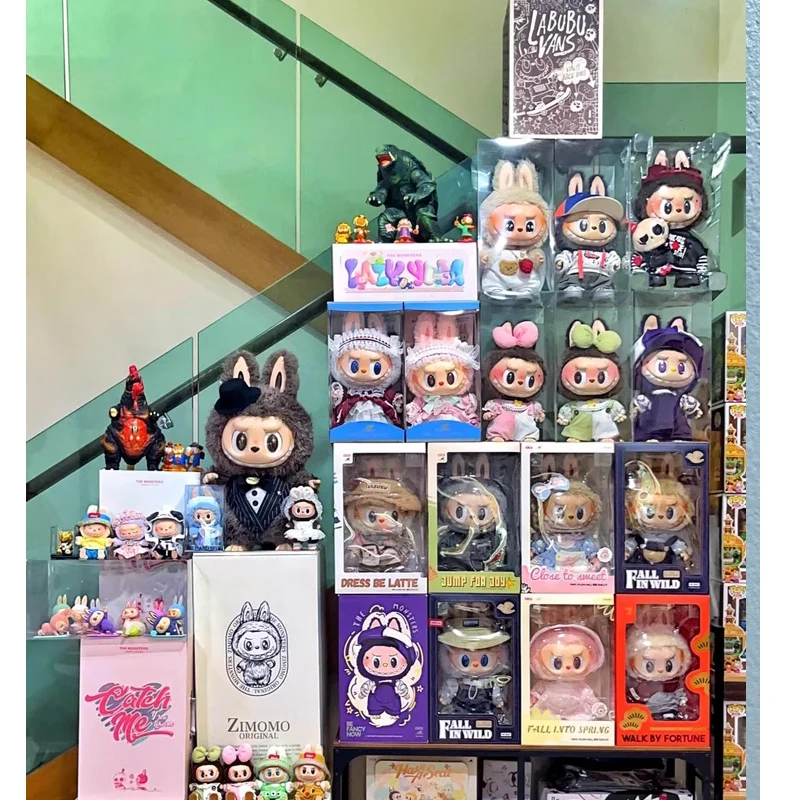 Original MART LABUBU POP Mystery Box Lucky Blind Box Figurine Doll Anime Action Figures Zimomo Mokoko the Monster