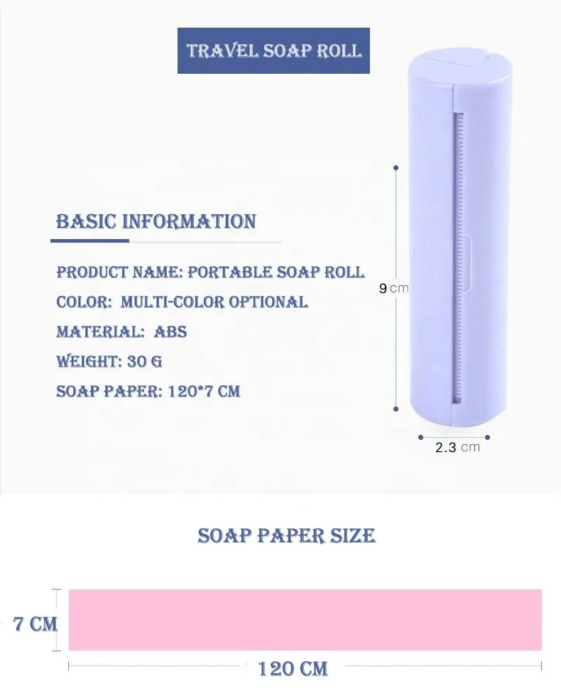 Epsilon Portable paper soap outdoor hand paper soap tablets creative promotional travel portable soluble soap paper roll