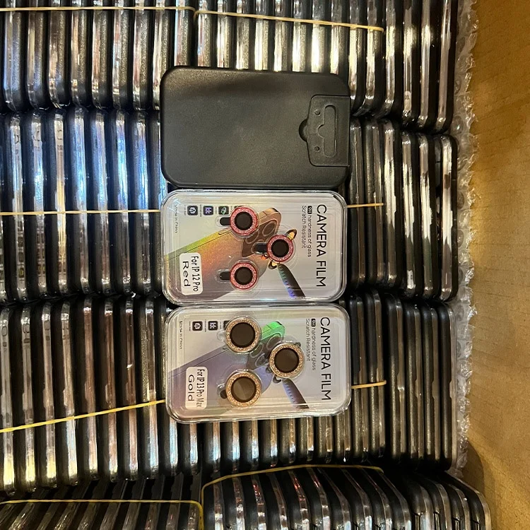 Anti-scratch Luminous Camera Lens Protector For Mobile Phone Tempered Glass For Iphone 13 Colorful Protective Film