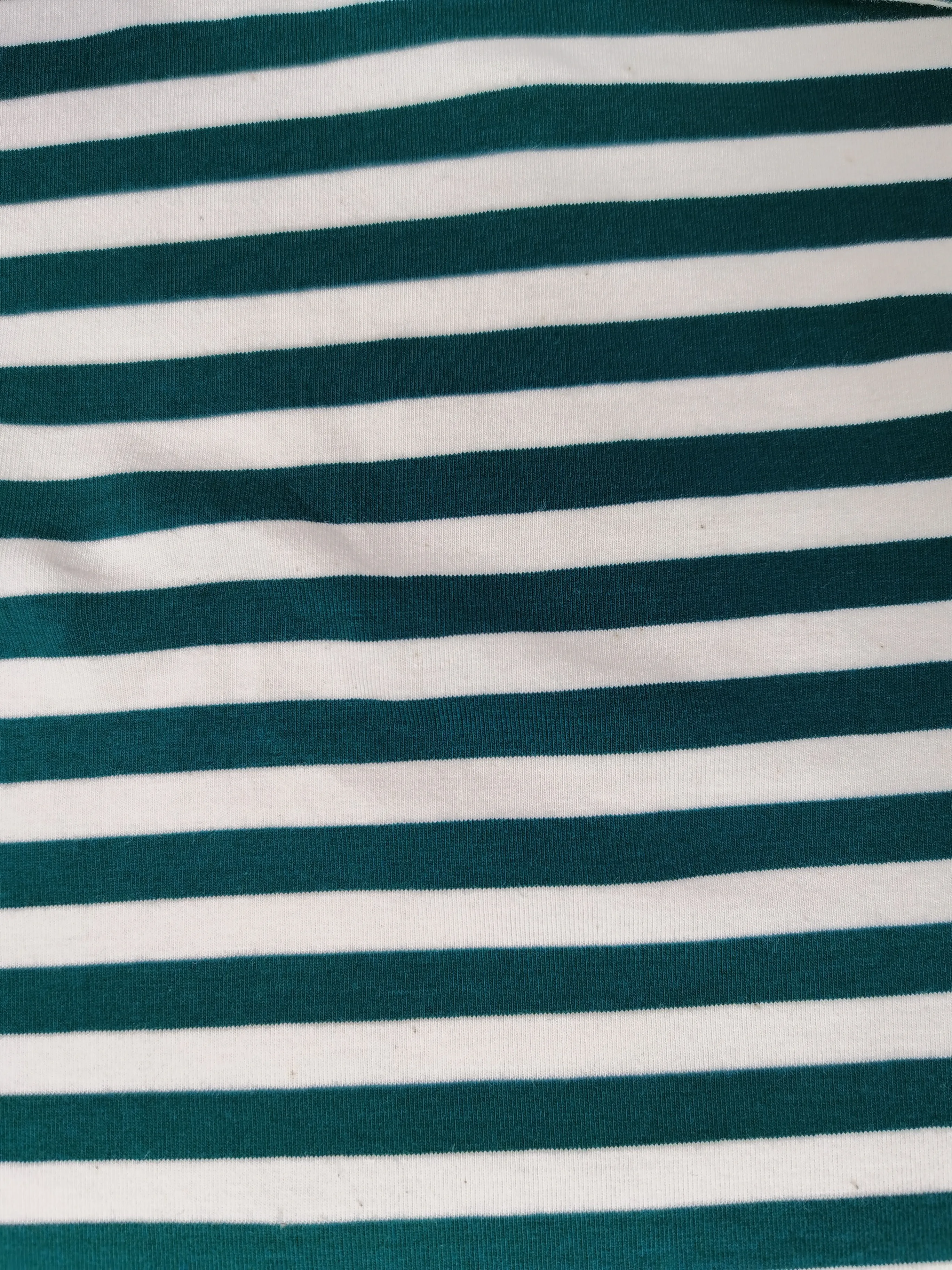 Dark Green White Striped Plain Tear-resistant Stretch Jersey 100 Cotton For T-shirt