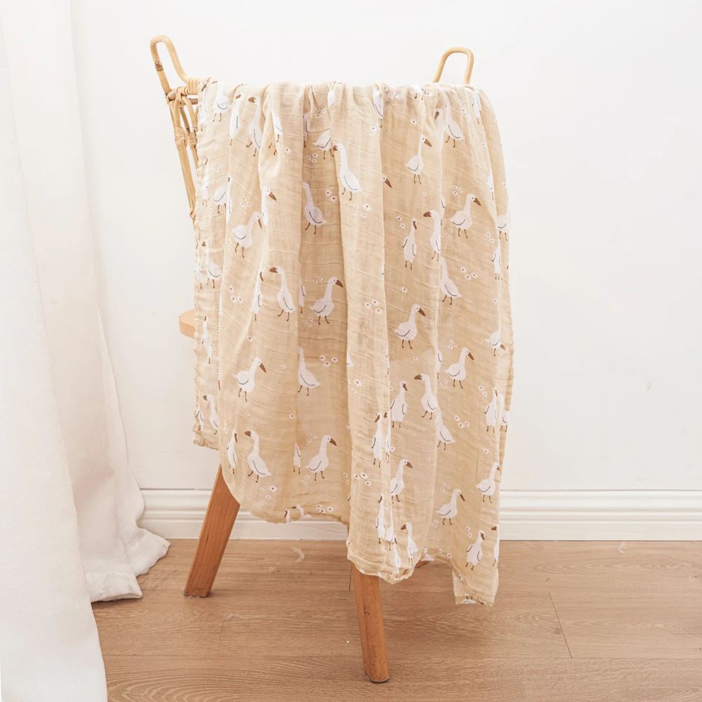 Kangobaby Wholesale Multi Print Pattern Newborn Muslin Swaddle Baby Gauze Bath Towel Soft Breathable Baby Blankets