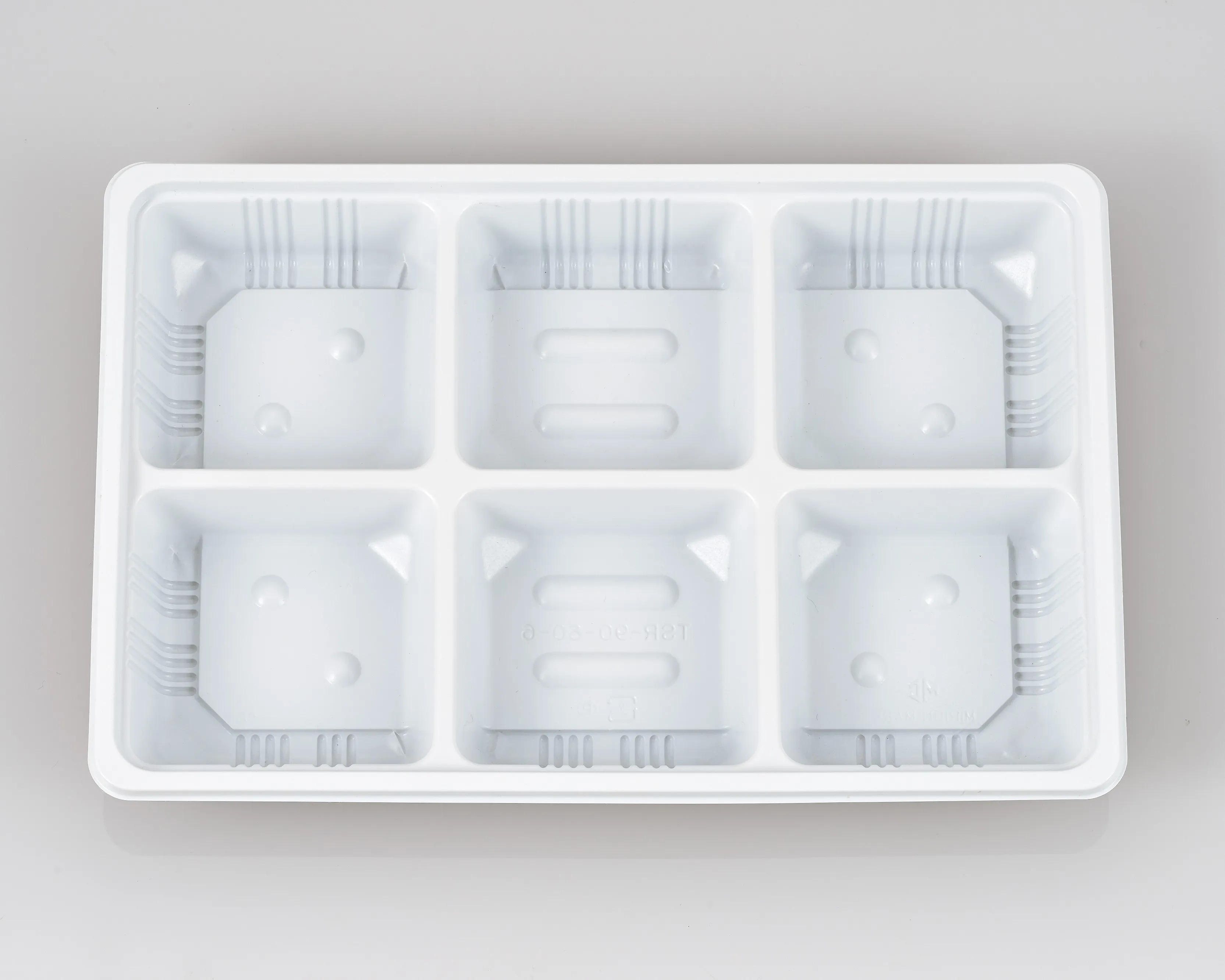 Japanese disposable plastic bento lunch box white 6 compartment microwave safe transparent lid ppf restaurant takeout togo