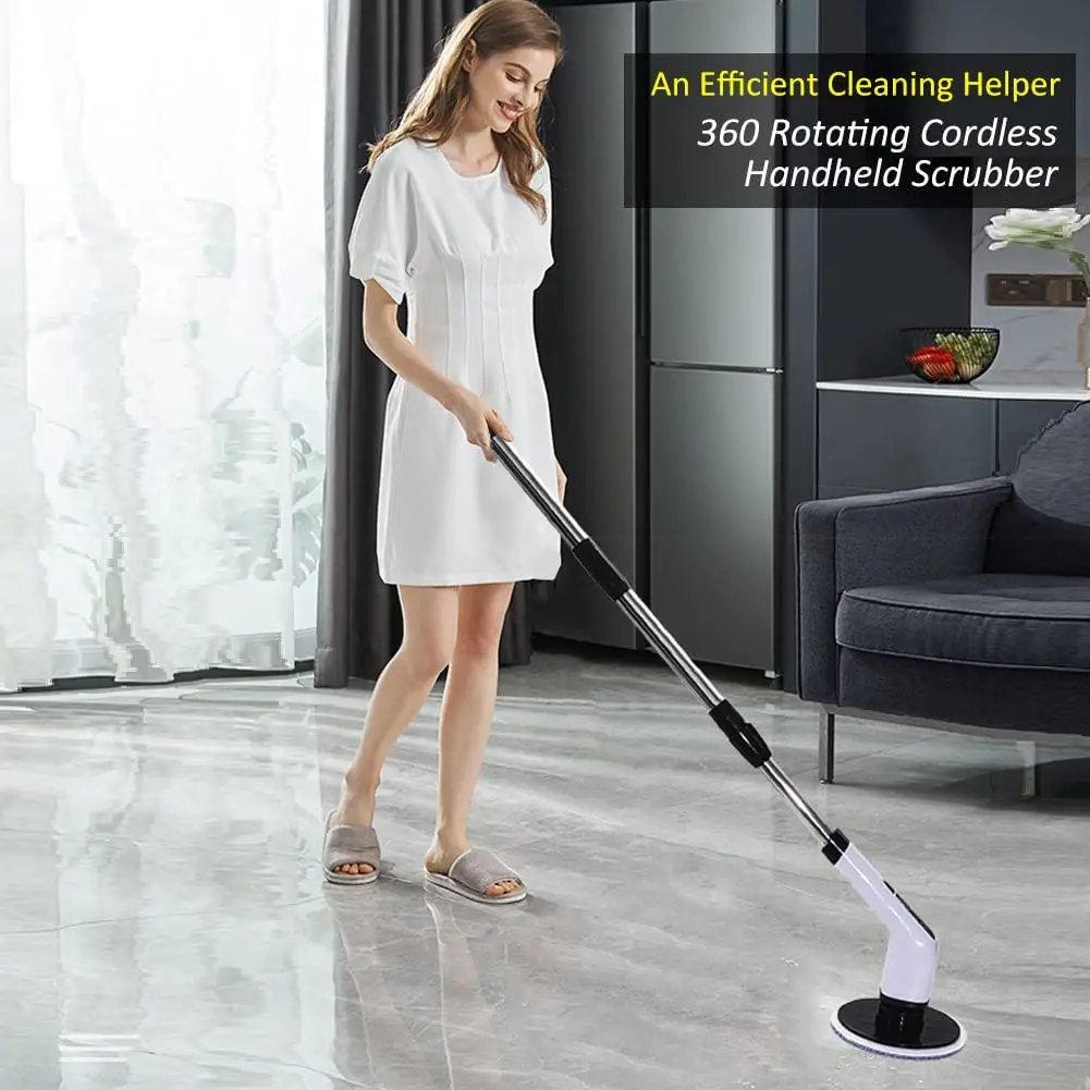 Multifunctional 7 in 1 automatic telescopic handheld cordless clean brush smart floor scrubber mop electric cleaning brush