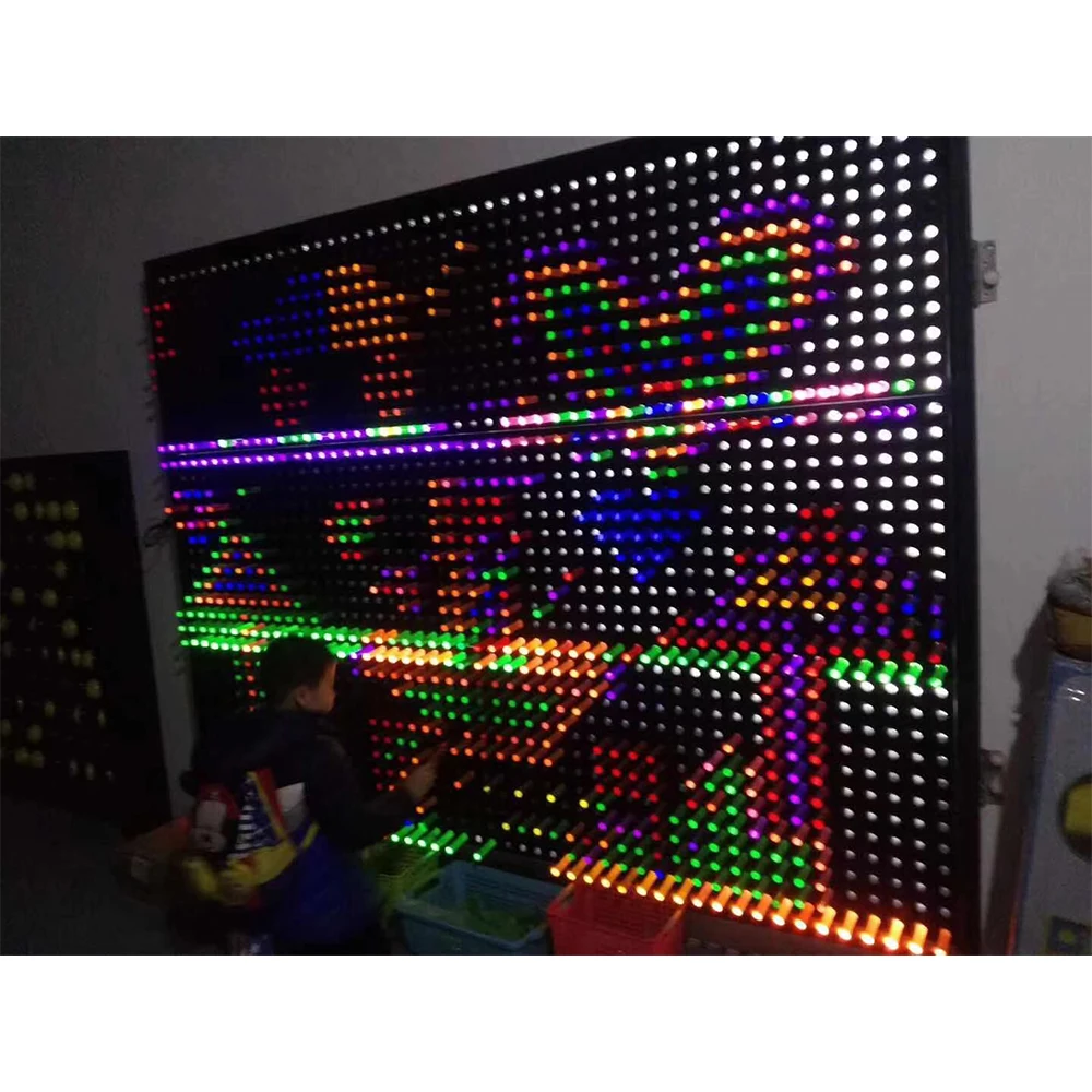 Hot Sale Kids Interactive Light Bright Wall Game Rod Light Children Wall Panels Rainbow Colors for Science Center