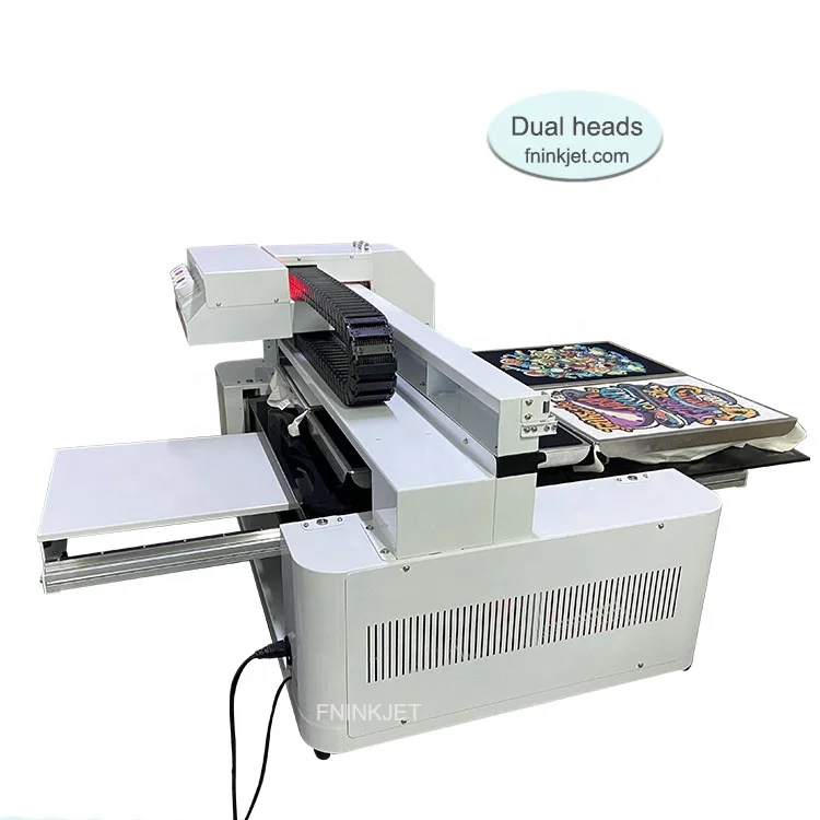 A1-DTG-Printer непосредственно на одежду 6090 DTG принтер с двумя головками легко поддерживать высокое качество футболки печатная машина