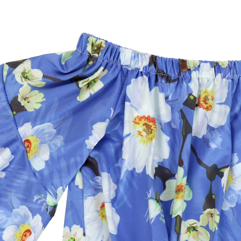 
High quality off shoulder bell bottom sleeve baby summer tops for girls girls shirts girls tops wholesale price 