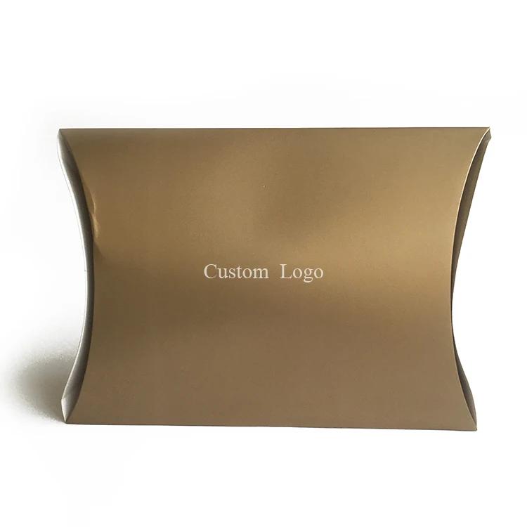 Custom logo color printing cardboard box packaging pillow box for hair extensions
