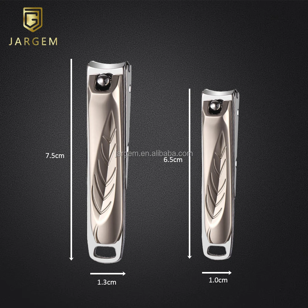 Stainless Steel Curved Blade Nail Cutter Set Keyhole Design Nail Clippers