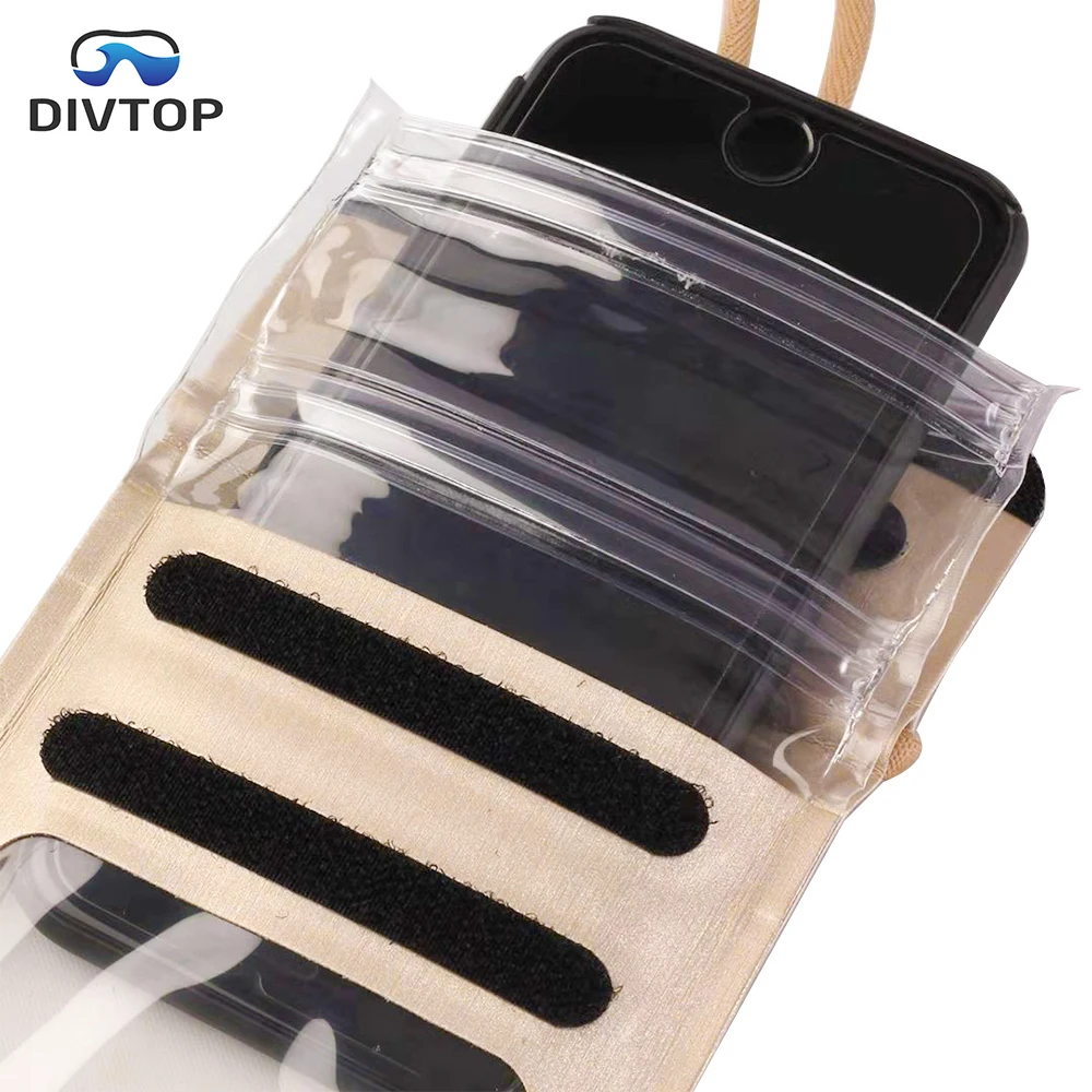 Divtop Outdoor Supplier Waterproof Phone Case,Water Proof Phone Bag Cell Smartphone Mobile Phone Bags.