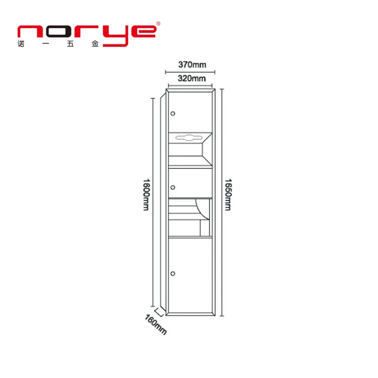 SUS 304 Stainless Steel Recessed toilet Paper Towel Holder/Dispenser with Trash Waste Bin