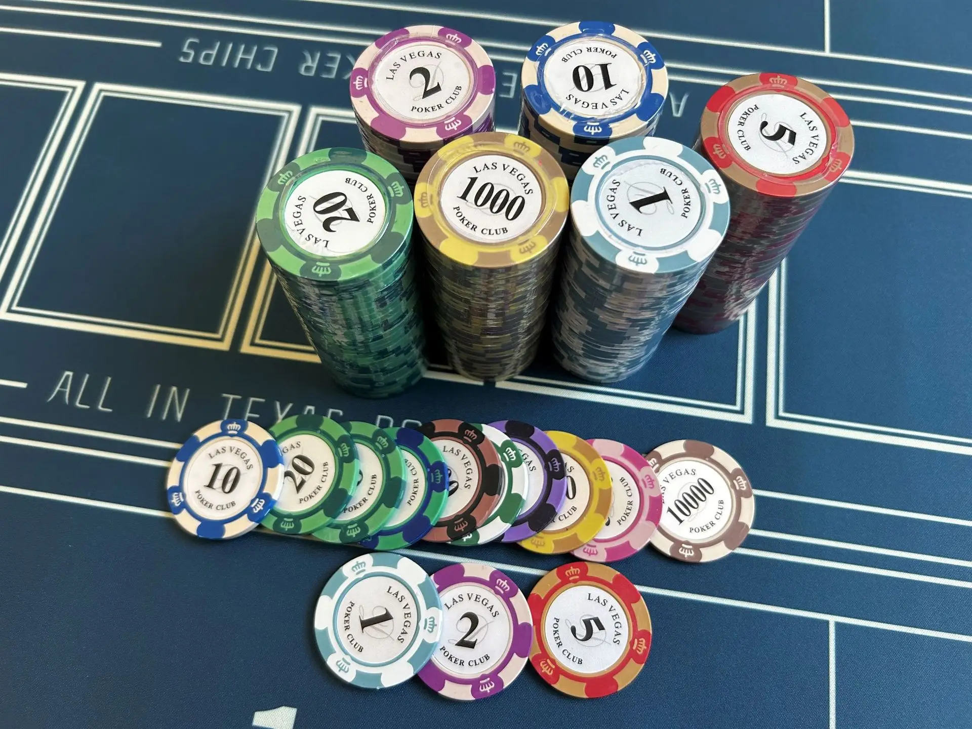 cheap wholesale custom plastic 40mm 14g clay gambling coin jetton tag poker chips